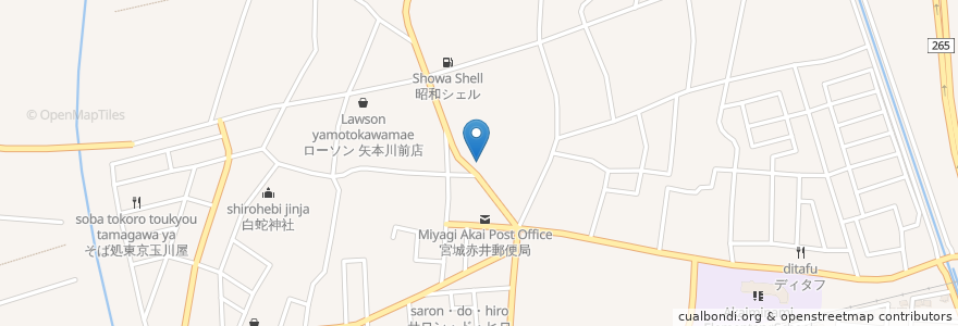 Mapa de ubicacion de やなぎさわ歯科医院 en اليابان, 宮城県, 東松島市.