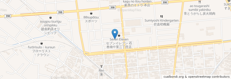 Mapa de ubicacion de 遠谷歯科医院 en Japón, Prefectura De Miyagi, 石巻市.