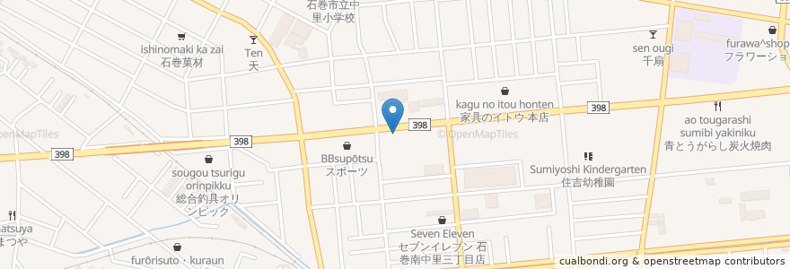 Mapa de ubicacion de Tomofukumaru en Japan, Miyagi Prefecture, Ishinomaki.