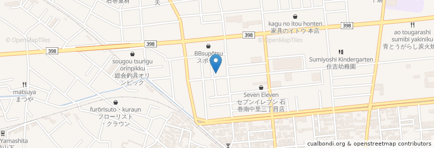 Mapa de ubicacion de あぶみ屋 中里店 en Japonya, 宮城県, 石巻市.
