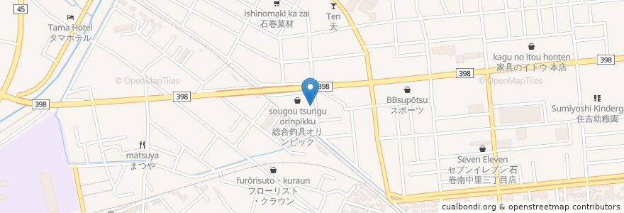 Mapa de ubicacion de 宝華楼 en Japan, Präfektur Miyagi, 石巻市.