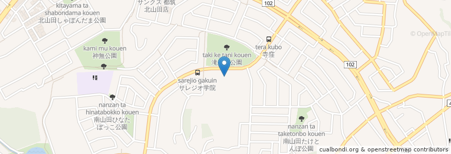 Mapa de ubicacion de サレジオ学院中学校・高等学校 en 日本, 神奈川縣, 横滨市, 都筑区.
