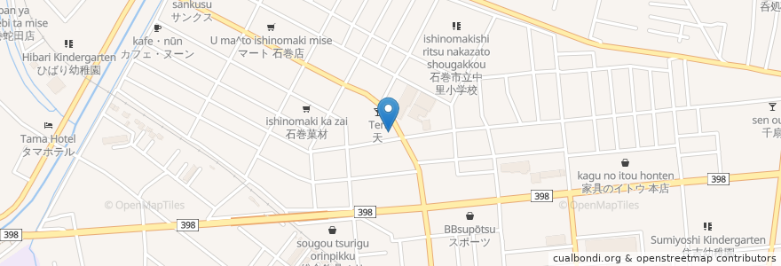 Mapa de ubicacion de JAいしのまき en Japón, Prefectura De Miyagi, 石巻市.