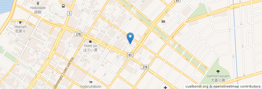 Mapa de ubicacion de マクドナルド 函館松風店 en ژاپن, 北海道, 渡島総合振興局, 函館市.