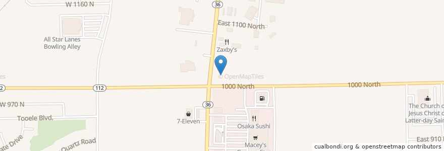 Mapa de ubicacion de Dickey's Barbeque en Estados Unidos De América, Utah, Tooele County, Tooele.