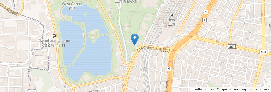 Mapa de ubicacion de 叙々苑 en 日本, 東京都, 台東区.