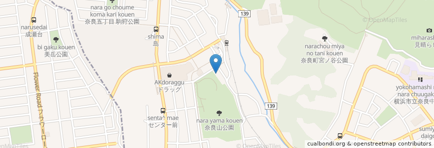 Mapa de ubicacion de こどもの国 こどもクリニック en 일본, 가나가와현, 요코하마시, 青葉区.