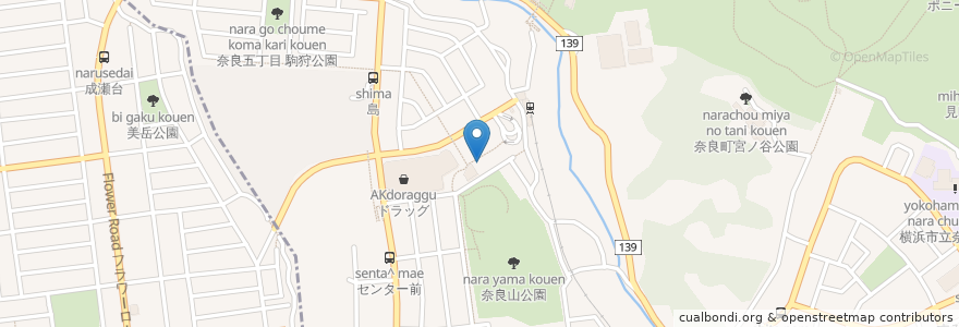 Mapa de ubicacion de もえぎのクローバー en Japan, 神奈川県, Yokohama, 青葉区.