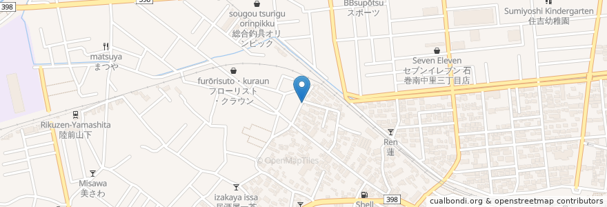 Mapa de ubicacion de たかぎ薬局 en اليابان, 宮城県, 石巻市.