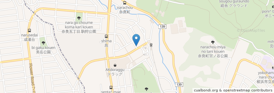 Mapa de ubicacion de 試行会地域生活支援センター en Japón, Prefectura De Kanagawa, Yokohama, 青葉区.