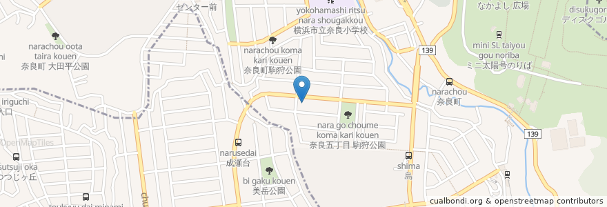 Mapa de ubicacion de 炭火焼肉はち en Japão, 神奈川県, 横浜市, 青葉区.