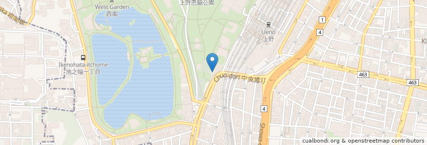 Mapa de ubicacion de 牛舌餐 en 일본, 도쿄도, 다이토구.