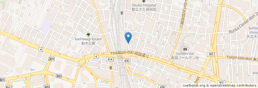 Mapa de ubicacion de 吉列牛 en ژاپن, 東京都, 新宿区.