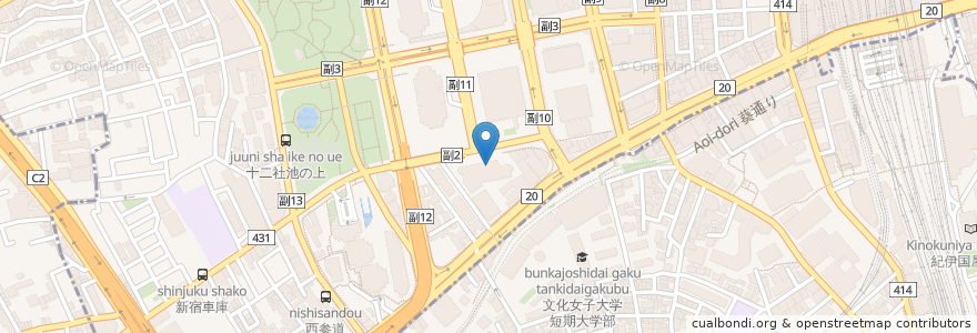 Mapa de ubicacion de Zauo en Japon, Tokyo, Shinjuku, 渋谷区.