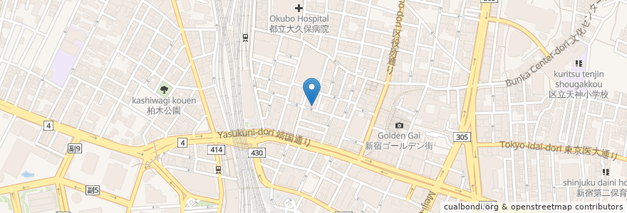 Mapa de ubicacion de 神座拉麵 en Japonya, 東京都, 新宿区.