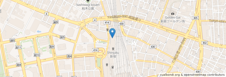 Mapa de ubicacion de 天婦羅綱八 en ژاپن, 東京都, 新宿区.