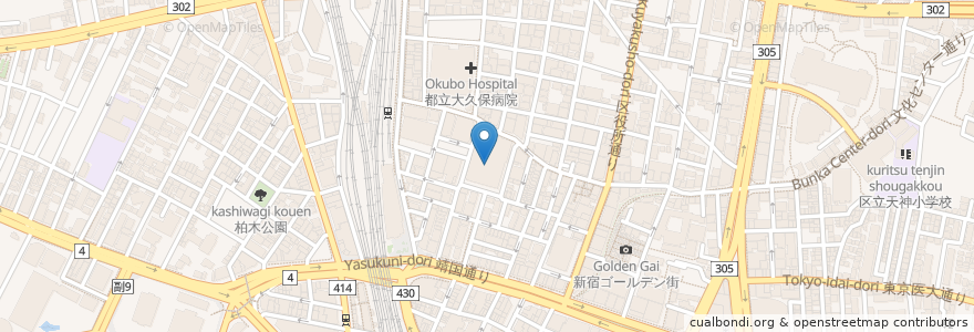 Mapa de ubicacion de daichi no megumi en Jepun, 東京都, 新宿区.