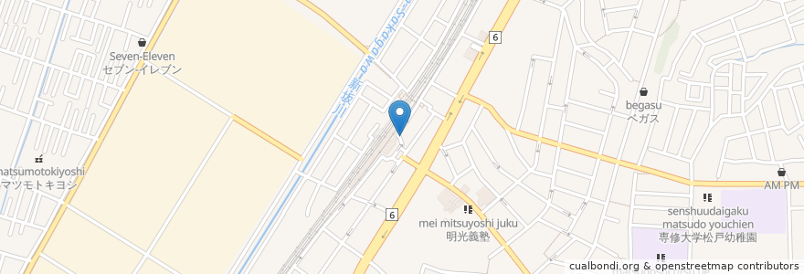 Mapa de ubicacion de 中華酒坊 王記餃子 en Япония, Тиба, 松戸市.