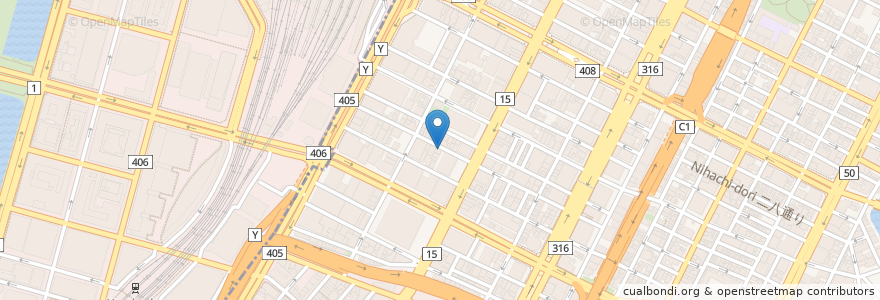 Mapa de ubicacion de やまや en Jepun, 東京都, 中央区.
