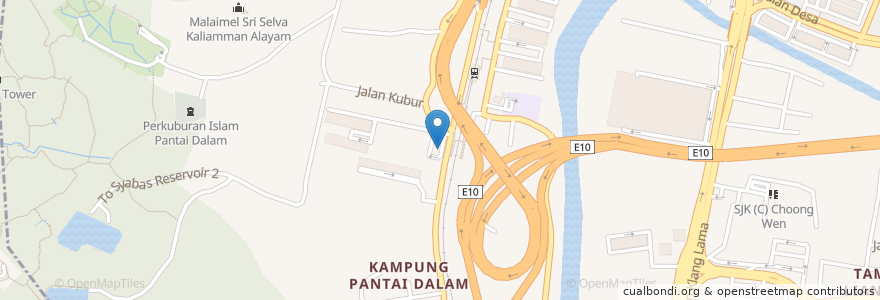 Mapa de ubicacion de Klinik Kesihatan Ibu & Anak Pantai Indah en Malásia, Selangor, Kuala Lumpur.