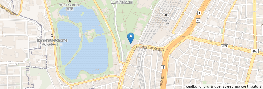 Mapa de ubicacion de ねぎし en Japan, Tokio, 台東区.