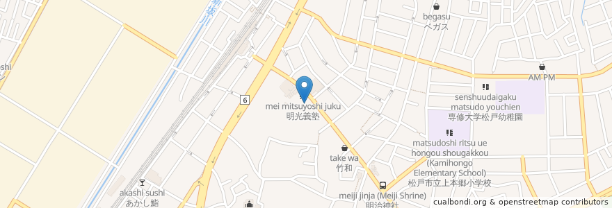 Mapa de ubicacion de Times en ژاپن, 千葉県, 松戸市.