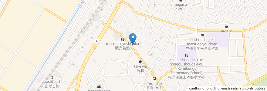 Mapa de ubicacion de 加藤歯科クリニック en 日本, 千葉県, 松戸市.