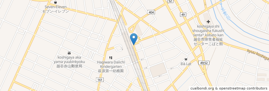 Mapa de ubicacion de ケンタッキーフライドチキン en Japón, Prefectura De Saitama, 越谷市.