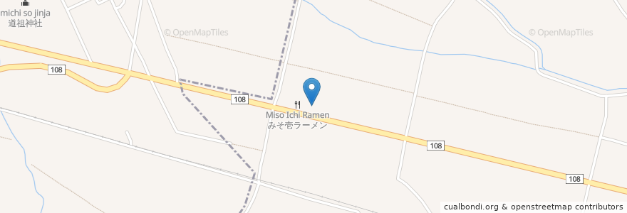 Mapa de ubicacion de みそ壱ラーメン en اليابان, 宮城県, 遠田郡, 美里町.