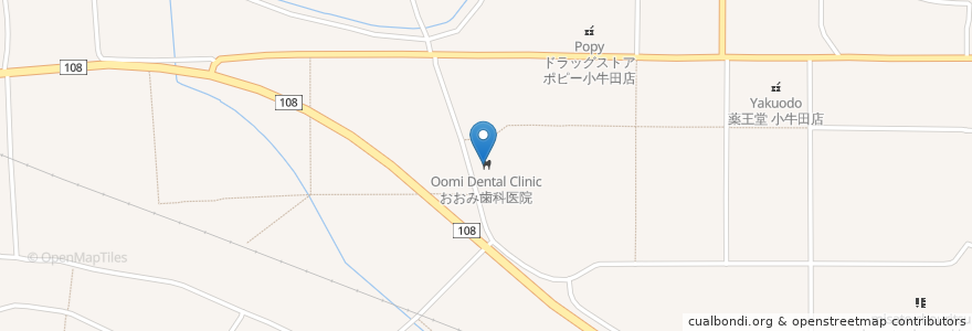 Mapa de ubicacion de おおみ歯科医院 en Japon, Préfecture De Miyagi, 遠田郡, 美里町.