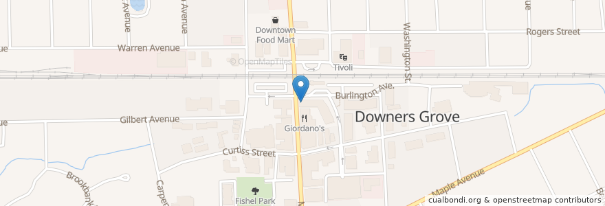 Mapa de ubicacion de Capri of Downers Grove en Stati Uniti D'America, Illinois, Dupage County, Downers Grove.