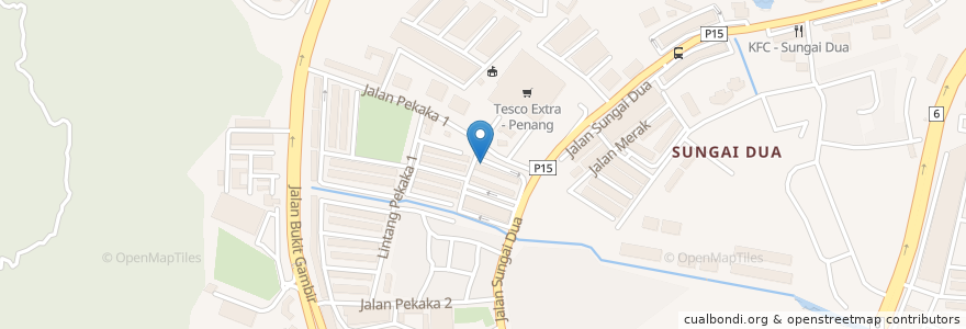 Mapa de ubicacion de New Happy Cafe en Malezya, Penang, Timur Laut.