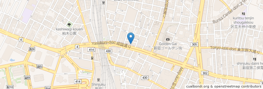 Mapa de ubicacion de Cat Cafe Calico en Japan, 東京都, 新宿区.