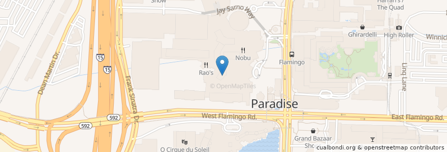 Mapa de ubicacion de Bacchanal Buffet en Verenigde Staten, Nevada, Clark County, Paradise.