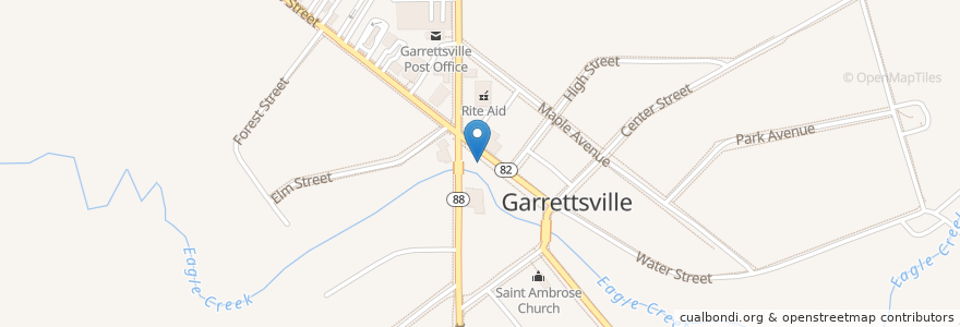 Mapa de ubicacion de Geauga Vision en United States, Ohio, Portage County, Garrettsville.