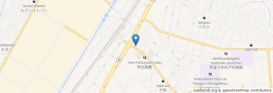 Mapa de ubicacion de マツモトキヨシ en Япония, Тиба, 松戸市.