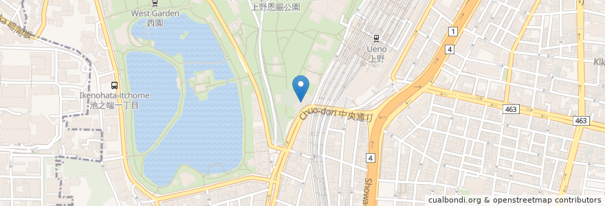 Mapa de ubicacion de Ueno3153 en Giappone, Tokyo, 台東区.