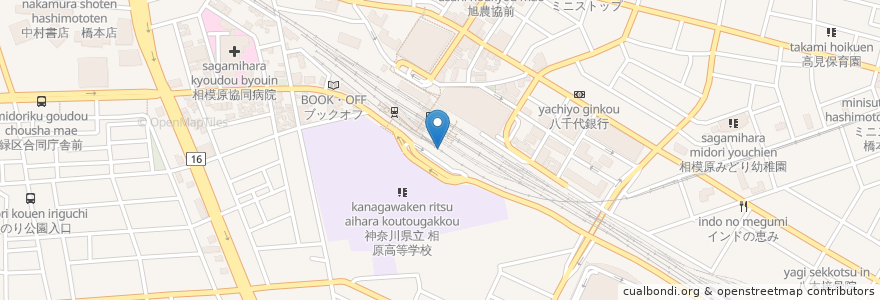 Mapa de ubicacion de マクドナルド en Япония, Канагава, Сагамихара, Мидори.