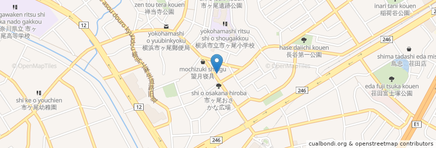 Mapa de ubicacion de ロコデンタル en 일본, 가나가와현, 요코하마시, 青葉区.