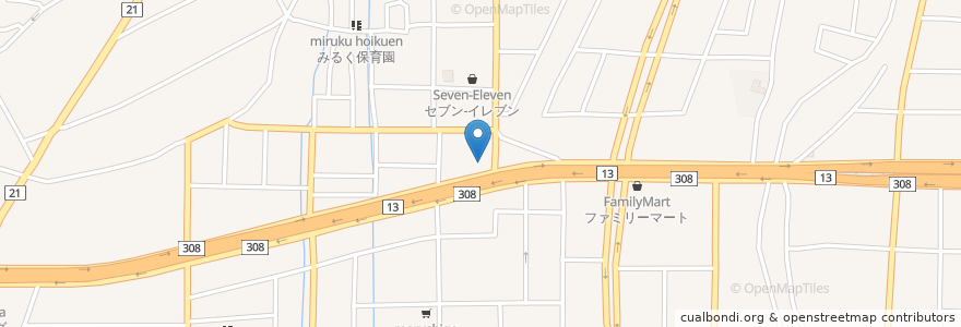 Mapa de ubicacion de ココス en 일본, 오사카부, 東大阪市.