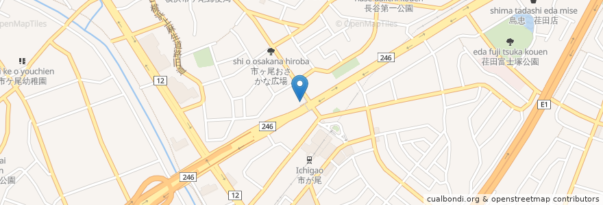 Mapa de ubicacion de 翁寿し en Japon, Préfecture De Kanagawa, 横浜市, 青葉区.