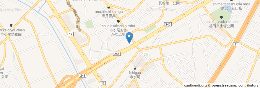 Mapa de ubicacion de Face Face en 일본, 가나가와현, 요코하마시, 青葉区.
