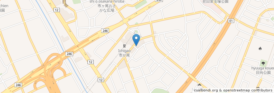 Mapa de ubicacion de くすりセイジョー en 일본, 가나가와현, 요코하마시, 青葉区.