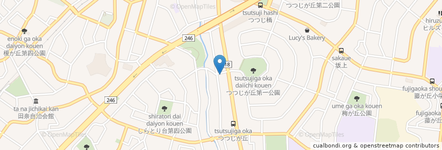 Mapa de ubicacion de ジョルニカフェ玄 en 일본, 가나가와현, 요코하마시, 青葉区.