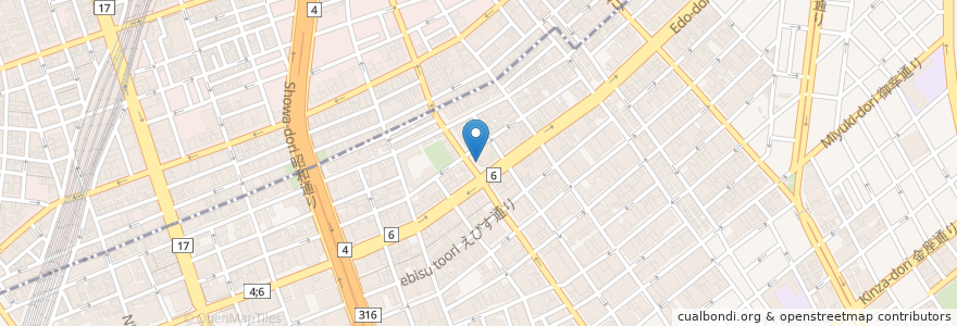 Mapa de ubicacion de たけうま en 日本, 東京都, 千代田区, 中央区.
