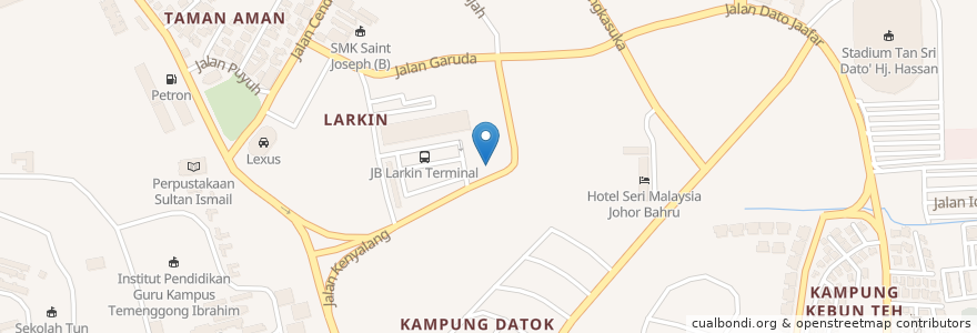 Mapa de ubicacion de Pizza Hut en Malasia, Iskandar Malaysia, Iskandar Malaysia, Johor Bahru, Johor Bahru.