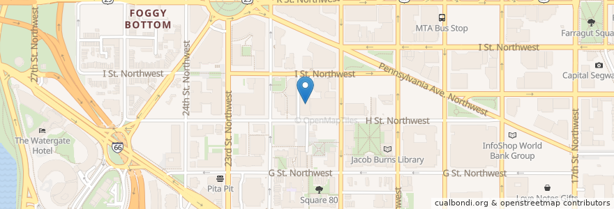 Mapa de ubicacion de Wiseguy Pizza en 미국, 워싱턴 D.C., 워싱턴.