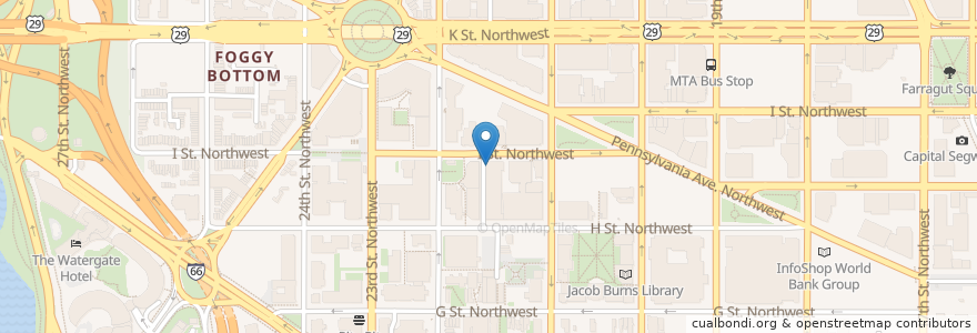 Mapa de ubicacion de Peet's Coffee en 미국, 워싱턴 D.C., 워싱턴.