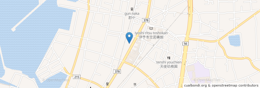 Mapa de ubicacion de 宇山小児科 en Japon, Préfecture D'Ehime, 伊予市.