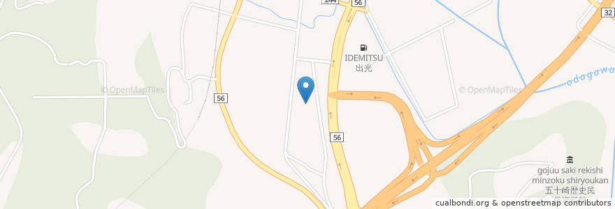 Mapa de ubicacion de コスモス en 일본, 에히메현, 喜多郡, 内子町.